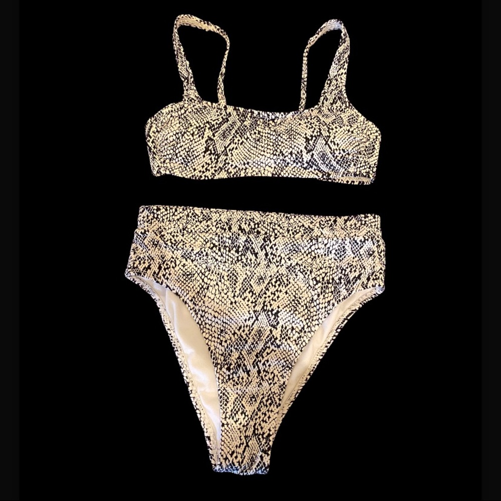 Snake print bathing suit